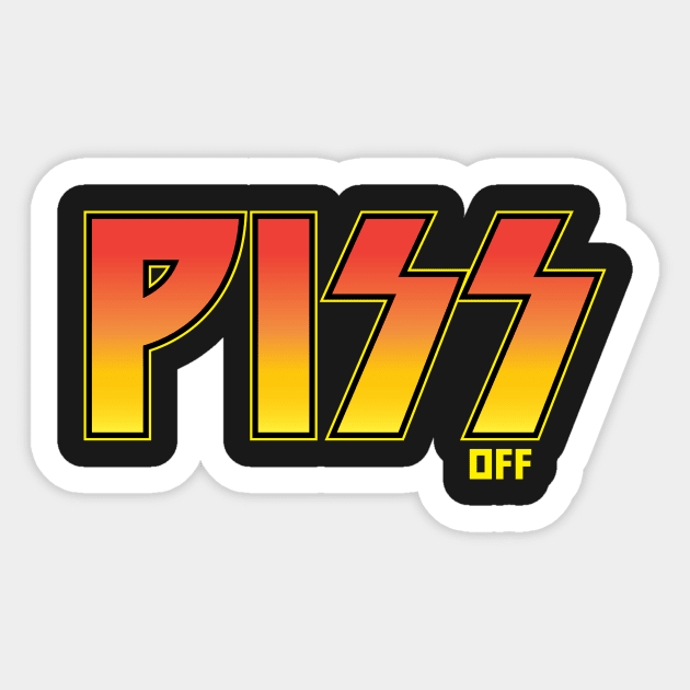 Piss off Sticker by Lazarino